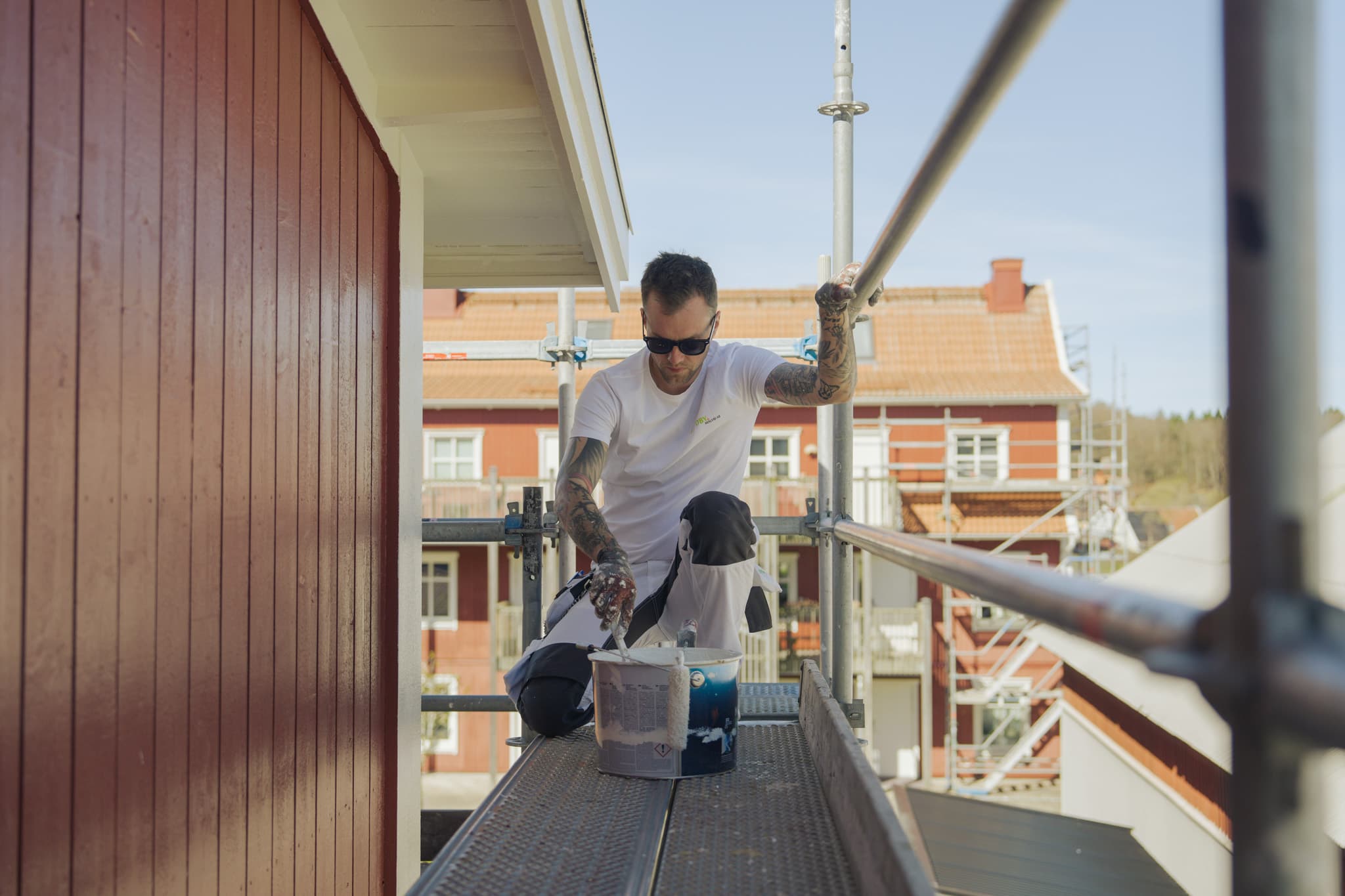 Ren fasad efter fasadtvätt